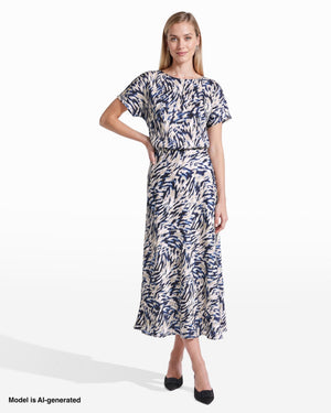 Anne Klein Bias Cut Flared Pull-On Skirt