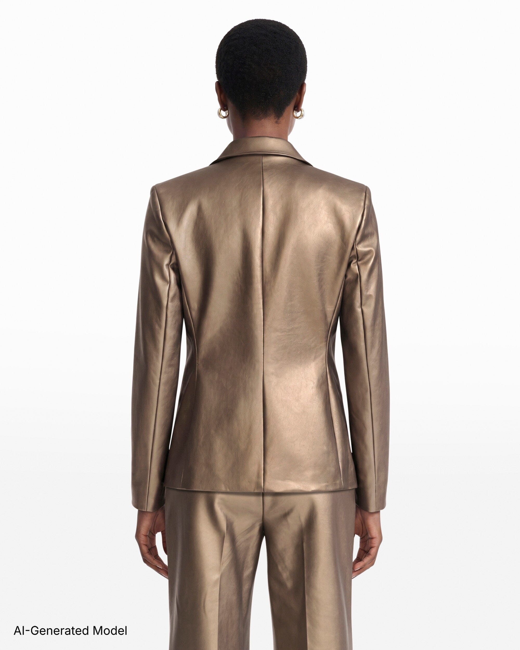 Anne Klein One-Button Notch Lapel Long Sleeve Jacket