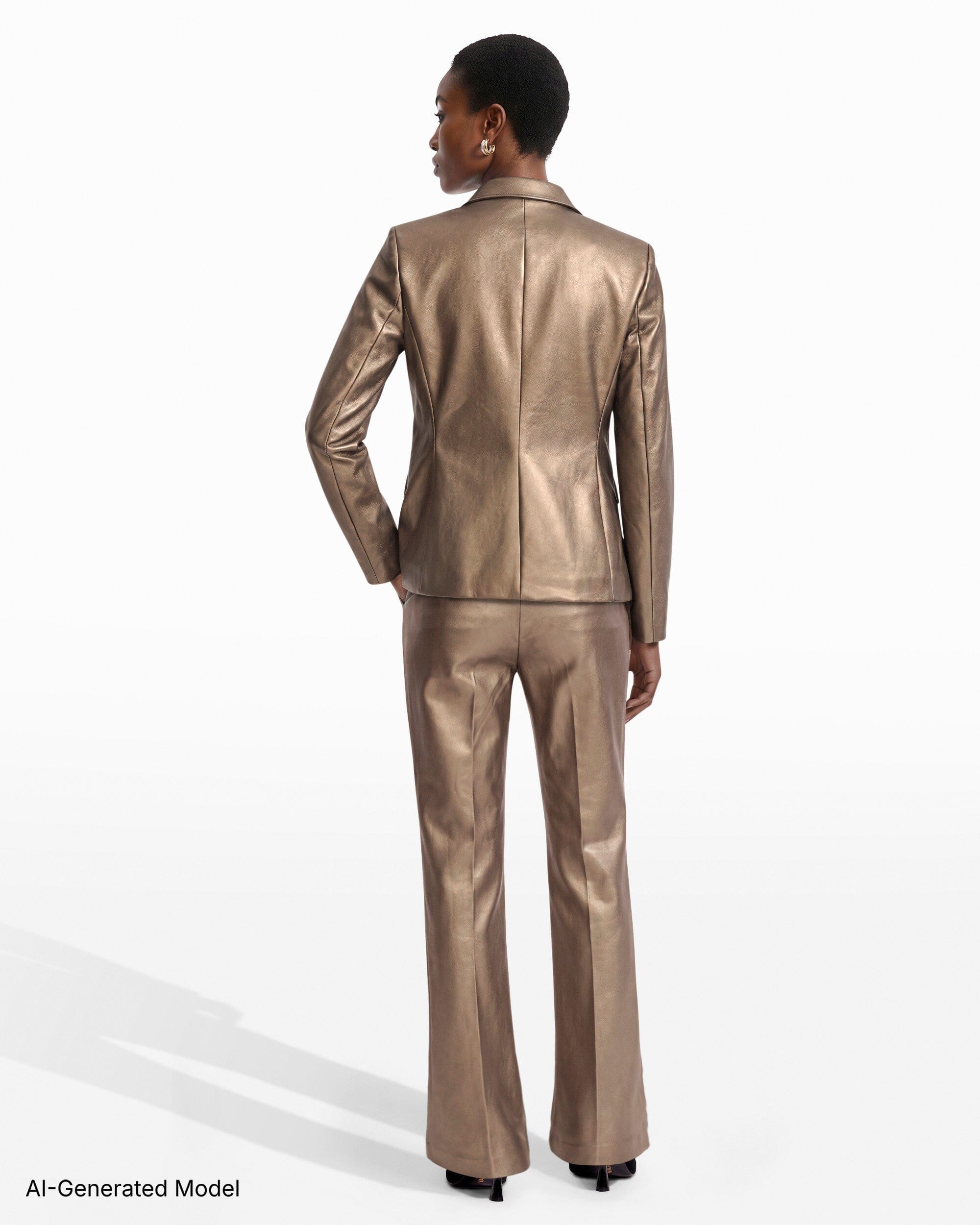 Anne Klein One-Button Notch Lapel Long Sleeve Jacket