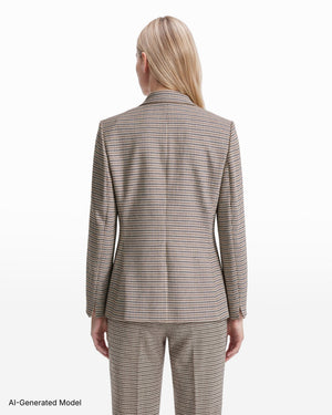 Anne Klein Petite One-Button Jacket with Long Sleeve Slit