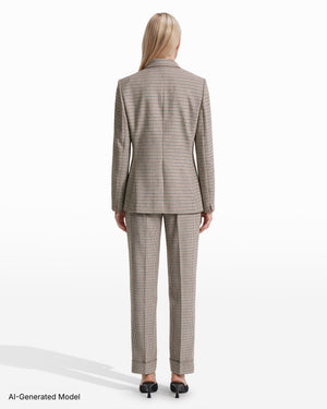 Anne Klein Petite One-Button Jacket with Long Sleeve Slit