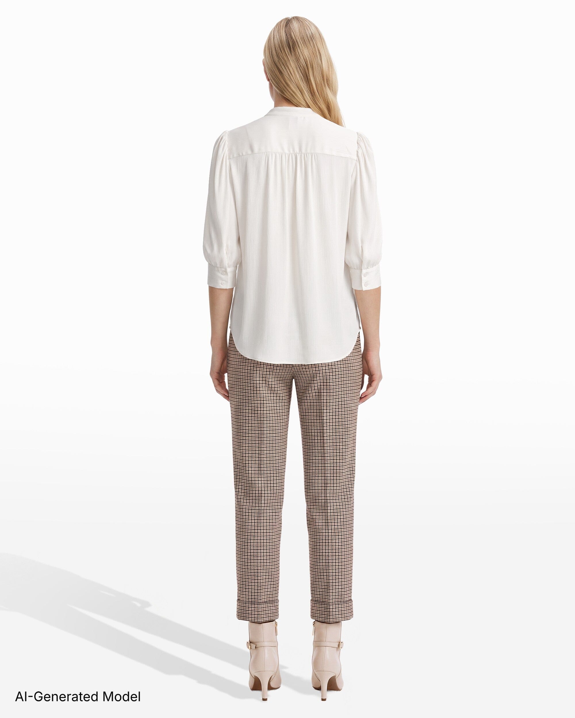 Anne Klein Short Puff Sleeves Top