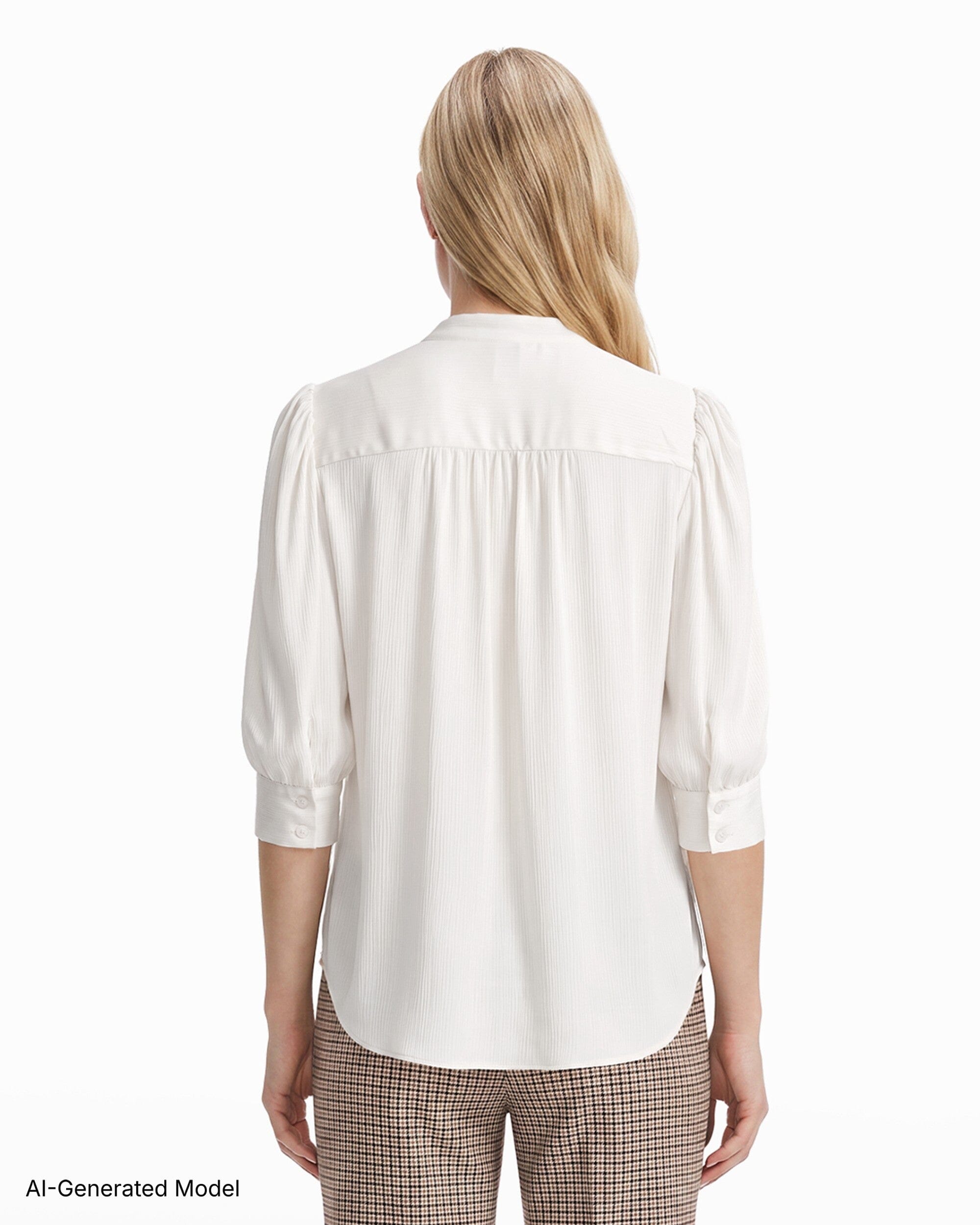 Anne Klein Short Puff Sleeves Top