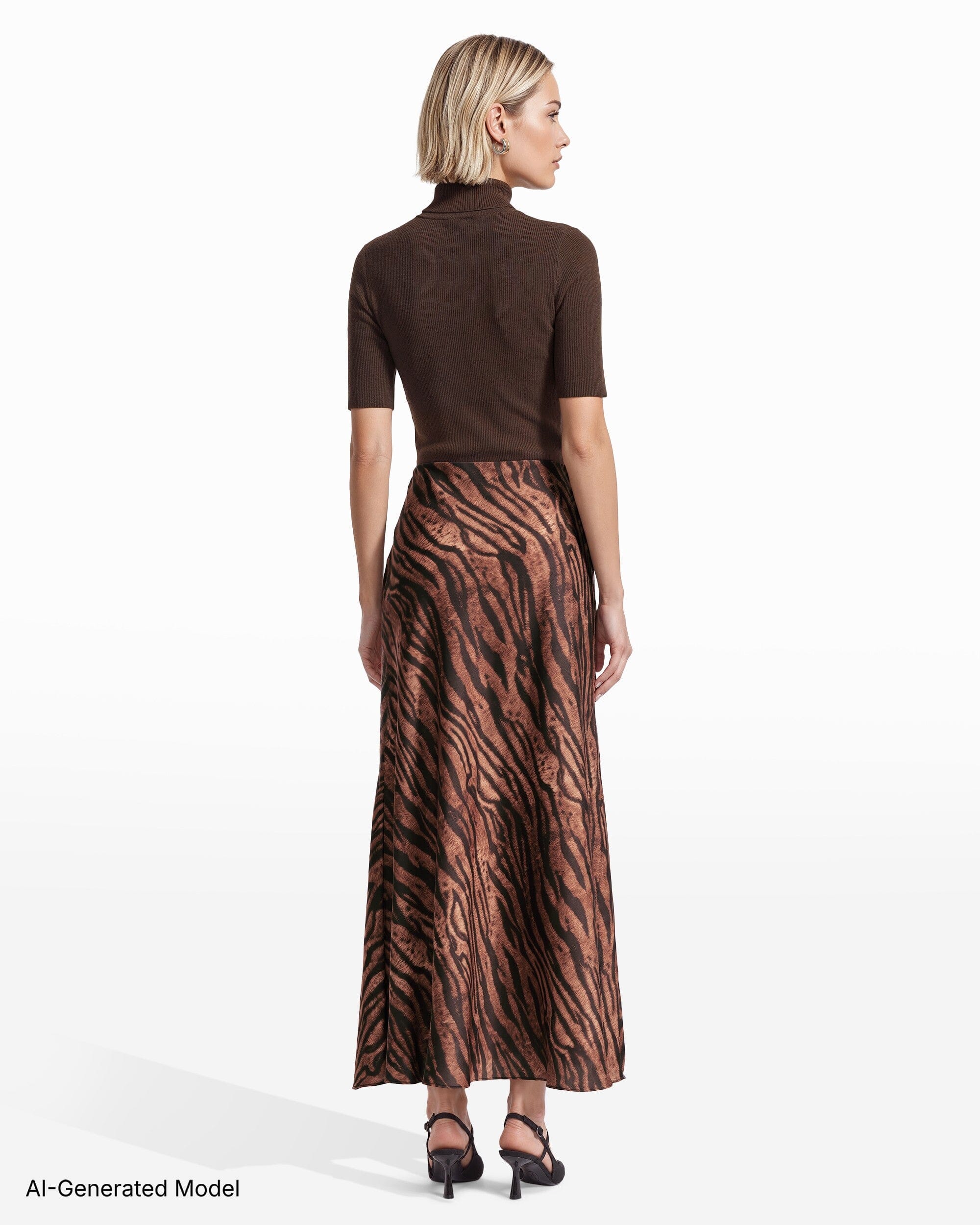 Anne Klein Bias Cut Flared Pull-On Skirt