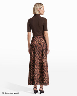 Anne Klein Bias Cut Flared Pull-On Skirt