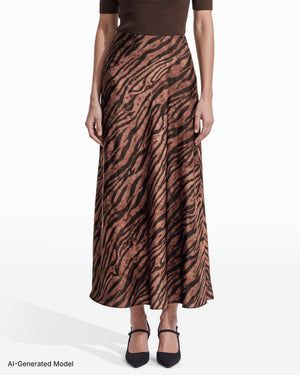 Anne Klein Bias Cut Flared Pull-On Skirt