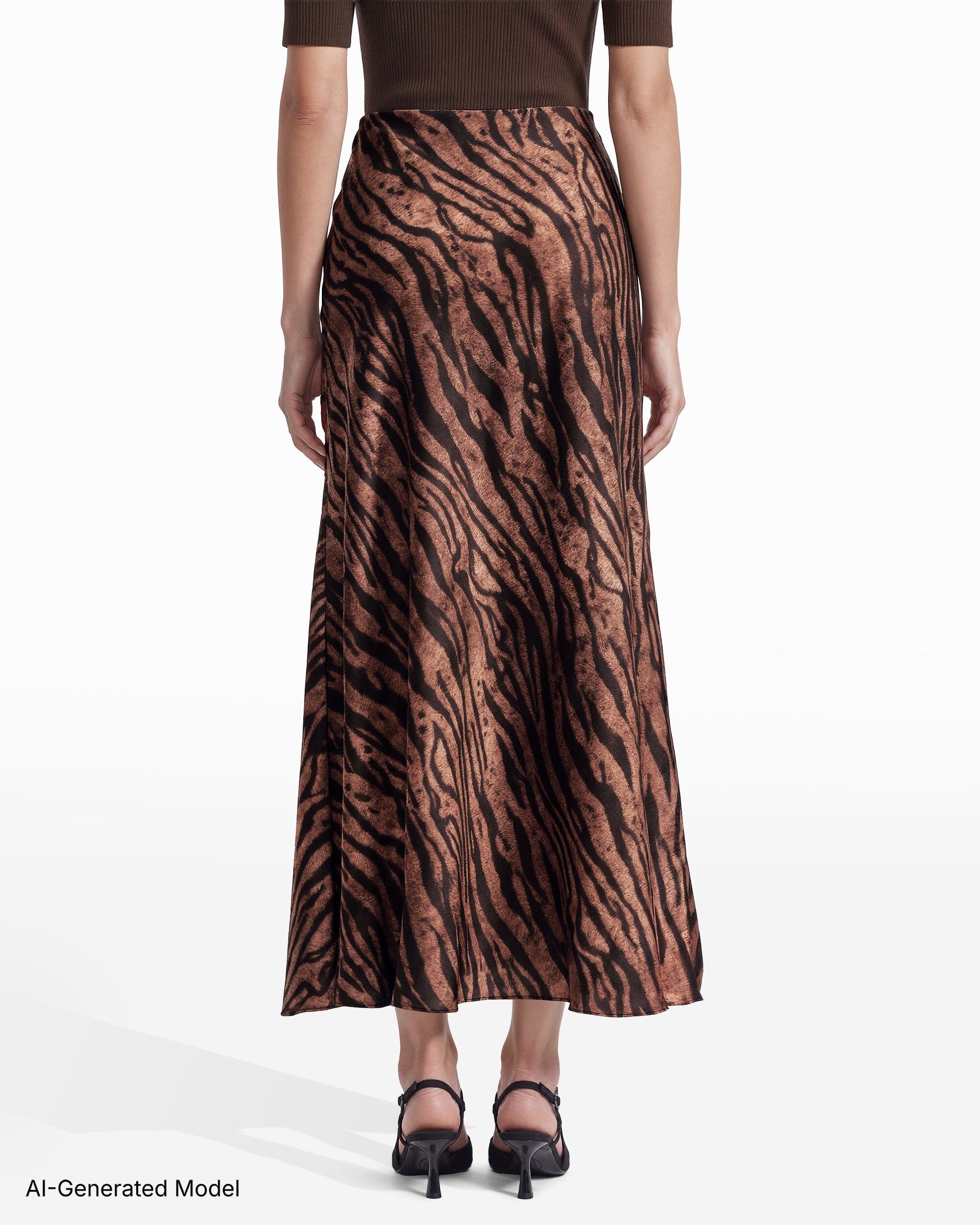Anne Klein Bias Cut Flared Pull-On Skirt