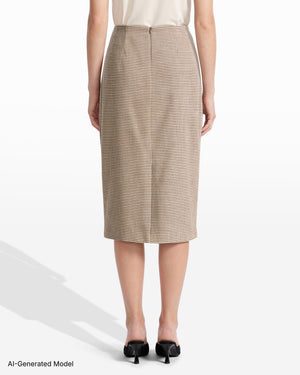 Anne Klein Center Back Zip Midi Skirt