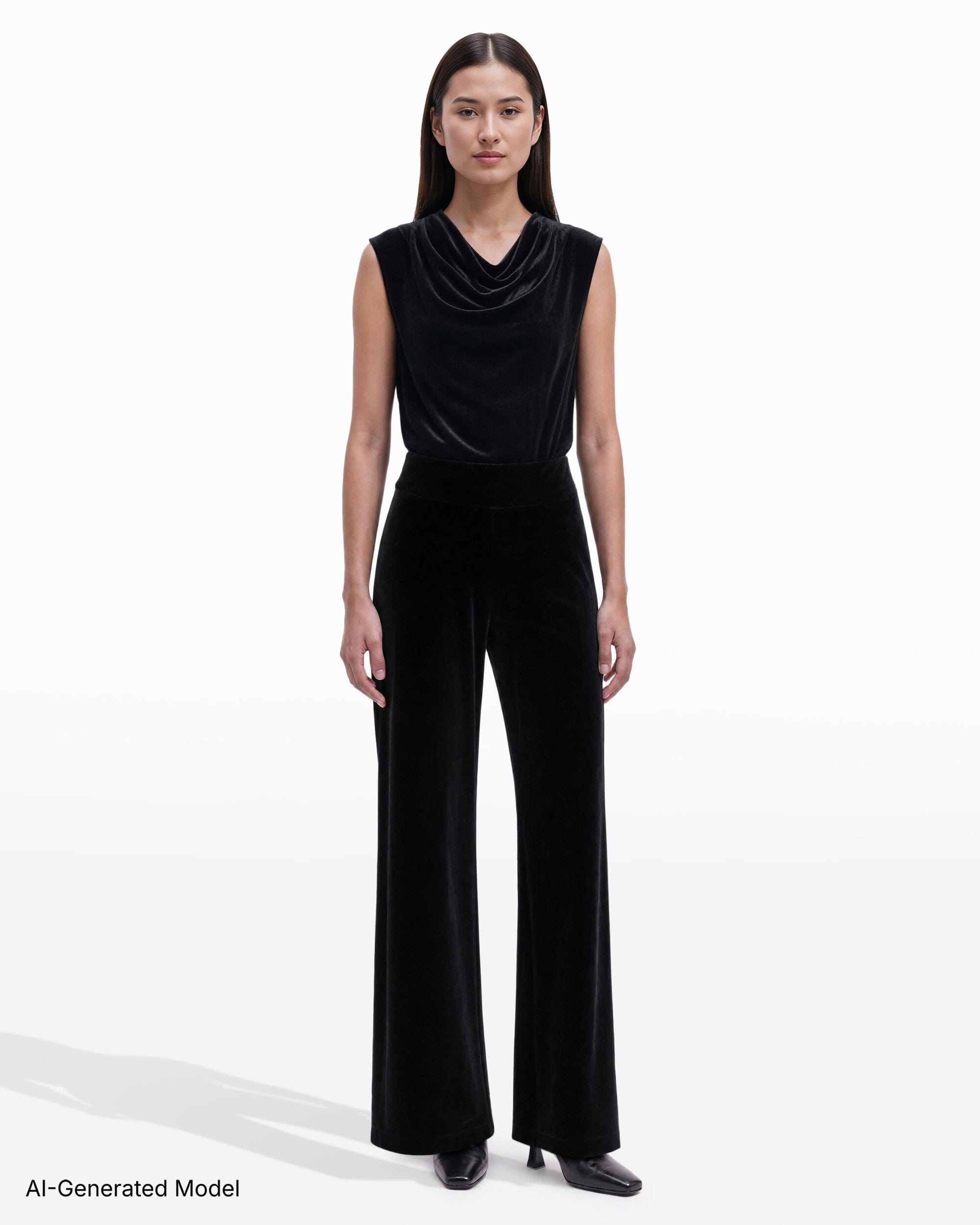 Anne Klein High Rise Pull-On Wide Leg Pant