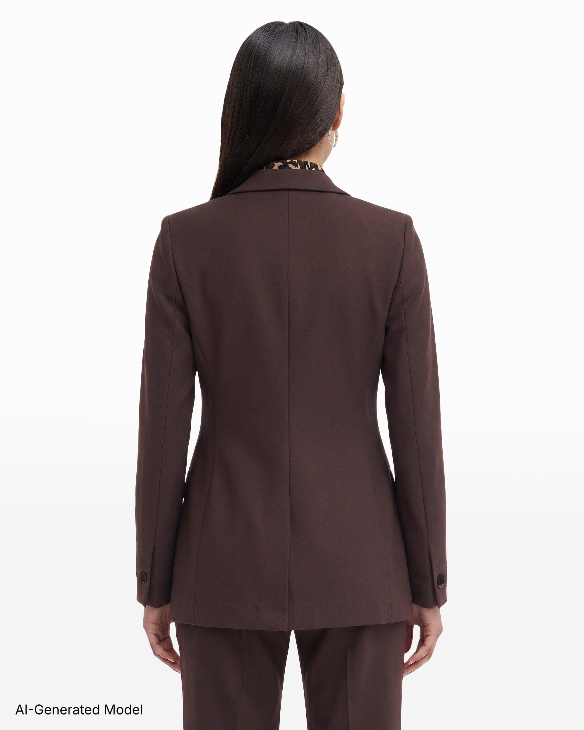 Anne Klein Three-Button Notched Neck Jacket with Flap Hip Pockets
