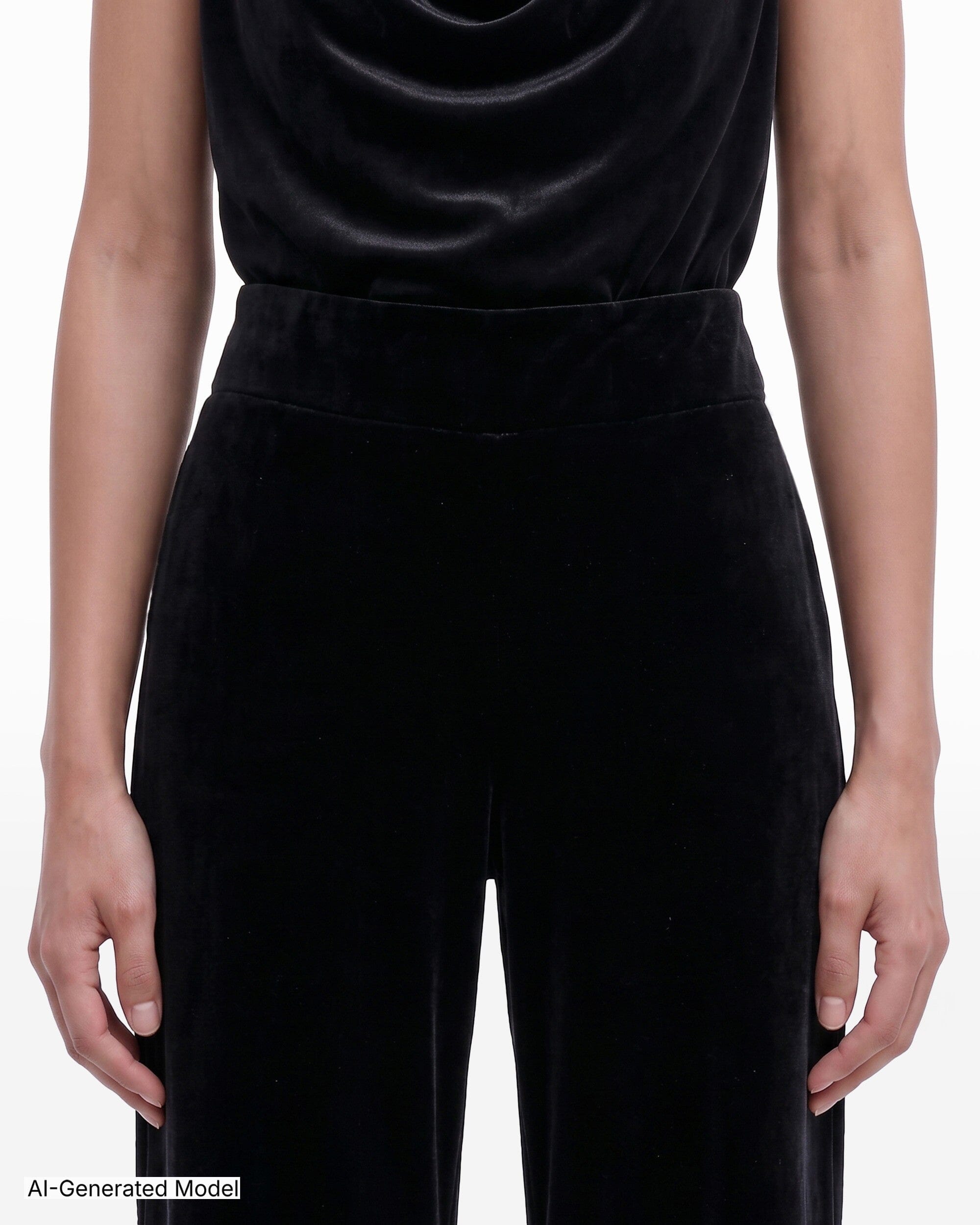 Anne Klein High Rise Pull-On Wide Leg Pant
