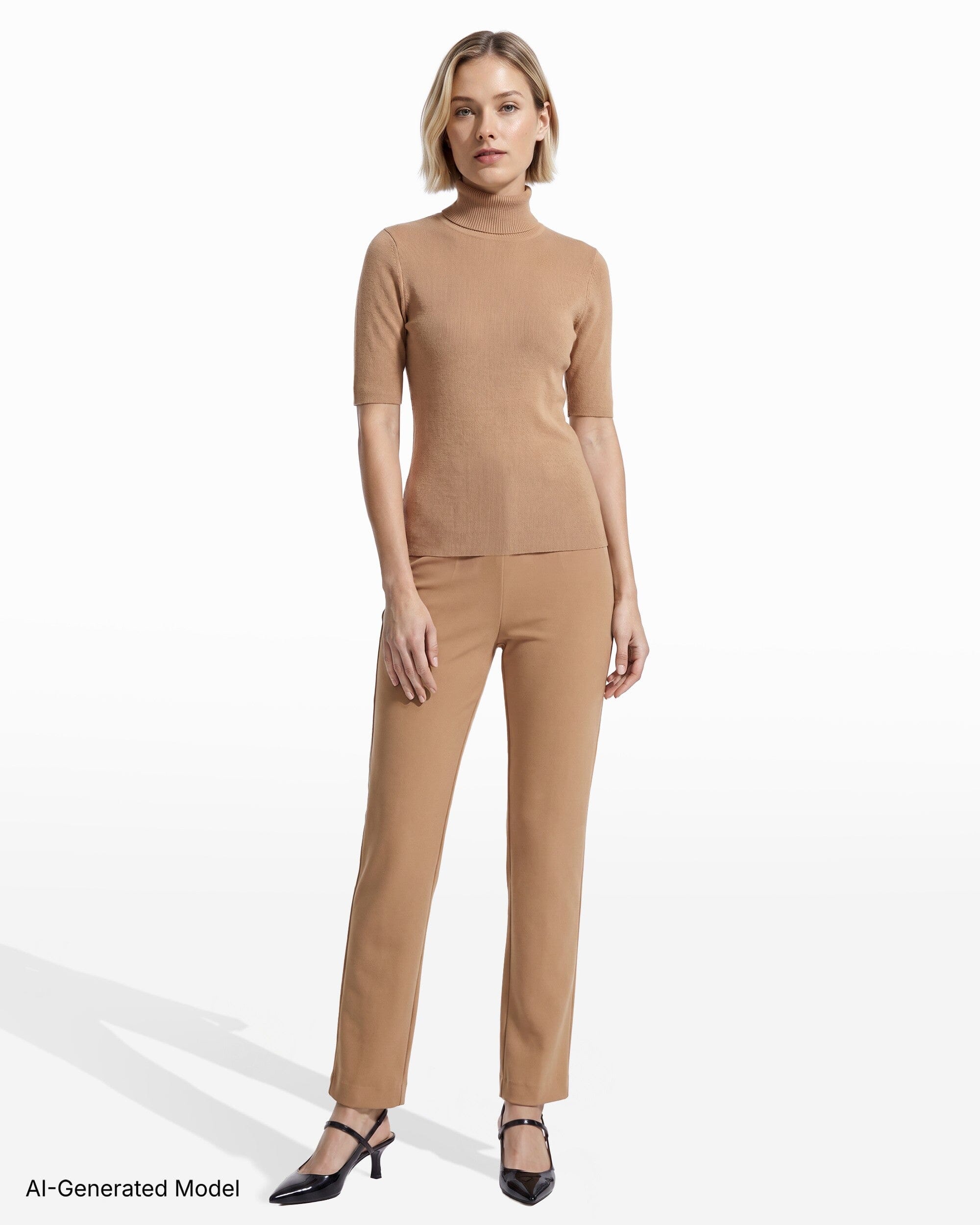 Anne Klein Pull-On Straight Ankle Pant with Hollywood Waist