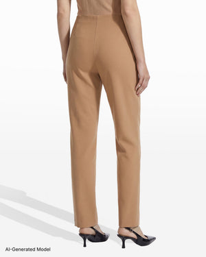 Anne Klein Pull-On Straight Ankle Pant with Hollywood Waist