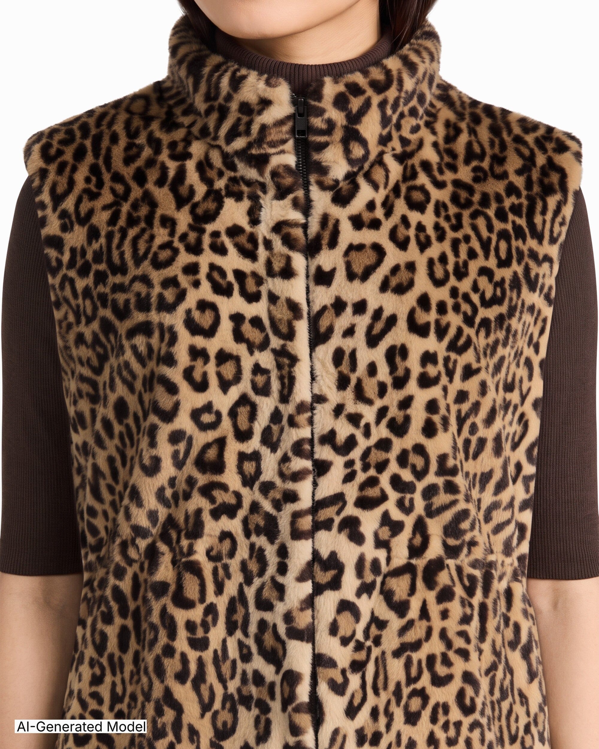 Anne Klein Shawl Neck Sleeveless Vest with Hidden Snap Front and Drawcord