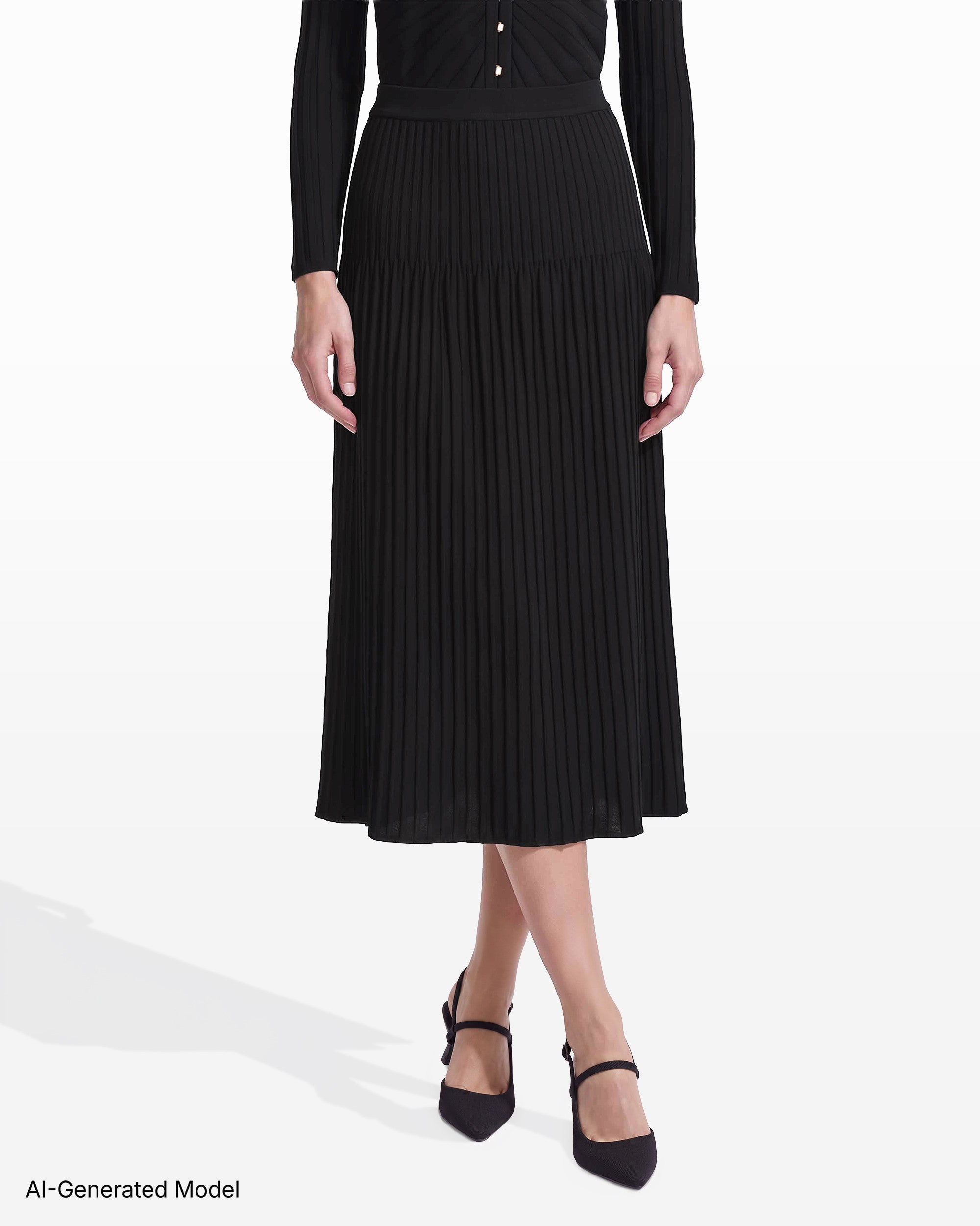 [SKU:12066513_3QK] Novelty Stitch Sweater Skirt