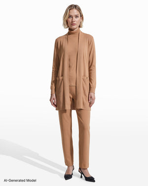 [SKU:12062267_1EH] Pacifica Open Neck Long Sleeve Cardigan Sweater