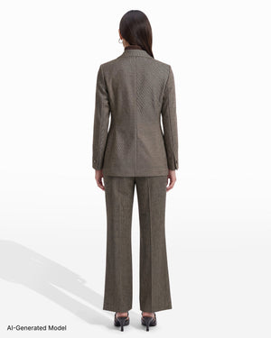 Anne Klein Triple Pocket Faux Double-Breasted Flap Pocket Jacket