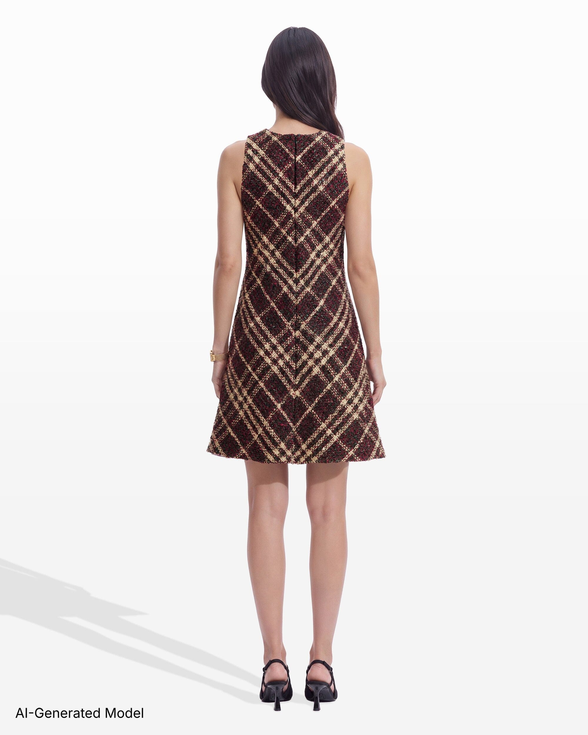 Anne Klein Sleeveless Swing Crew Neck Dress