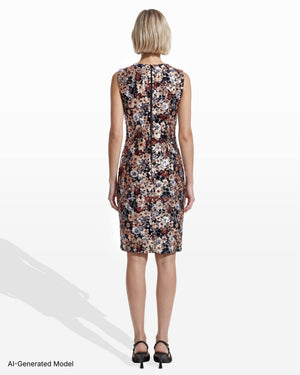 Anne Klein Sleeveless Crew Neck Classic Sheath Dress