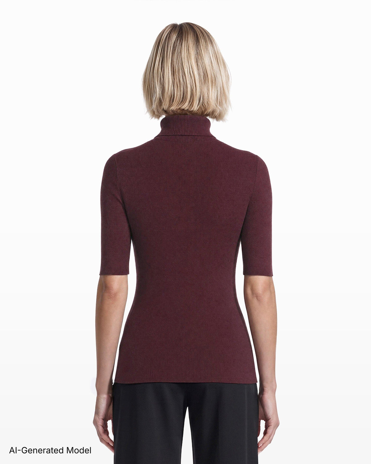Anne Klein Three-Quarter Sleeve Turtleneck Sweater