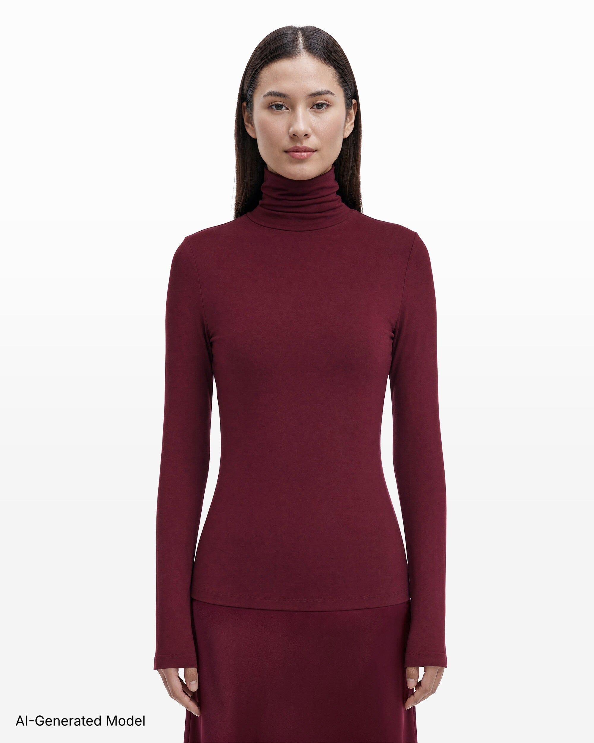Seamless Turtleneck Long Sleeve Knit Top Apparel & Accessories Kasper