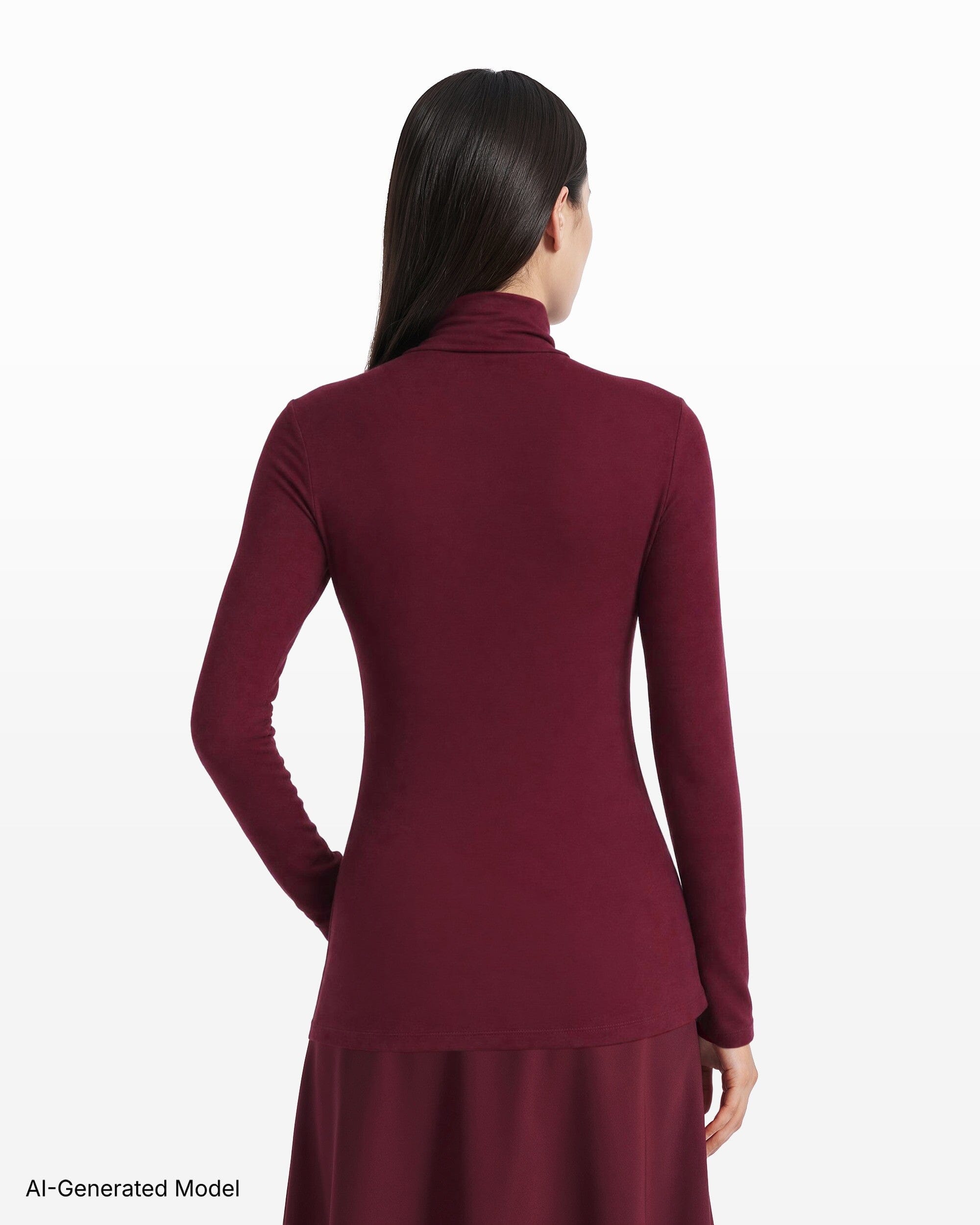Seamless Turtleneck Long Sleeve Knit Top Apparel & Accessories Kasper