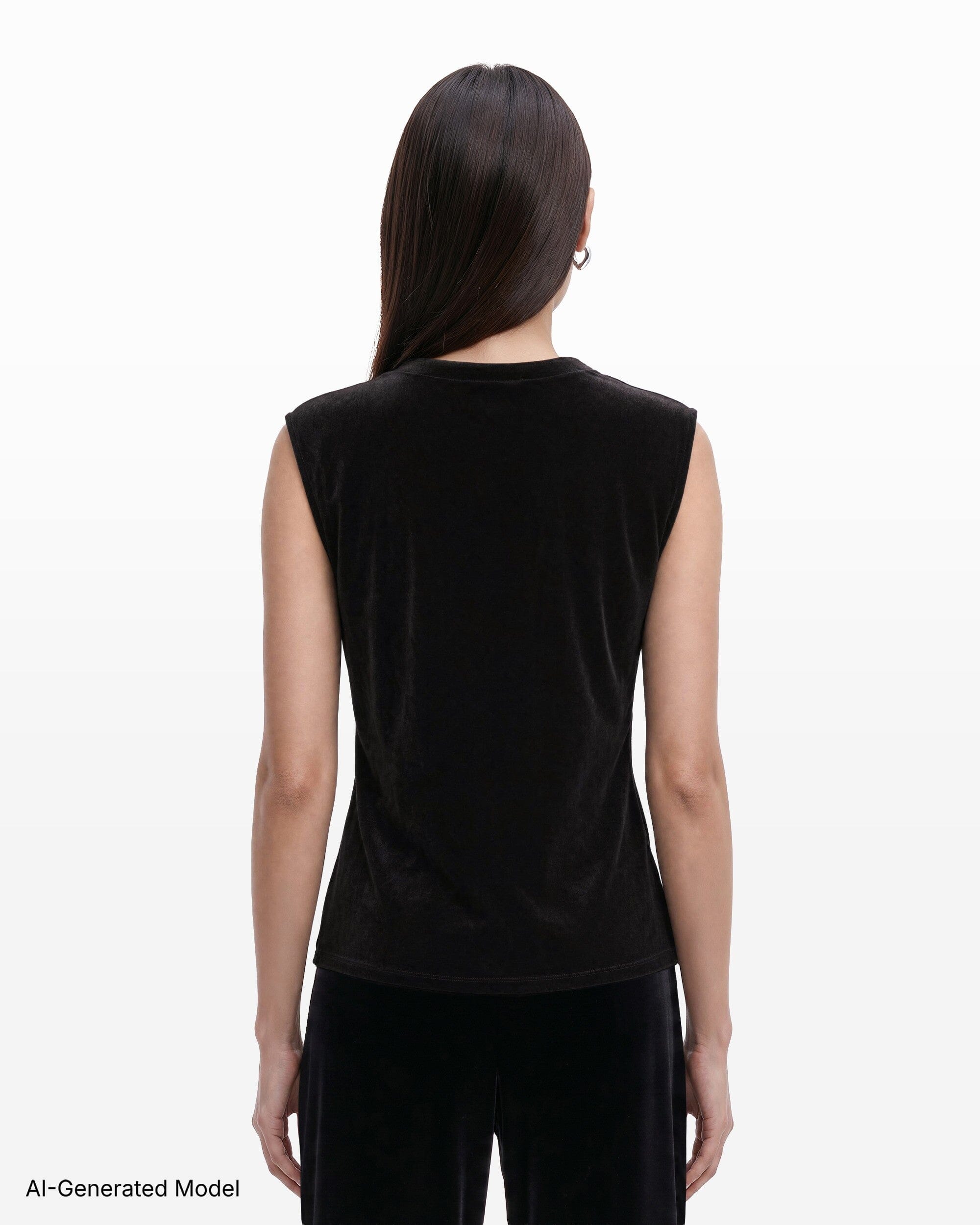 Cowl Neck Sleeveless Knit Top with Extended Shoulder Apparel & Accessories Kasper