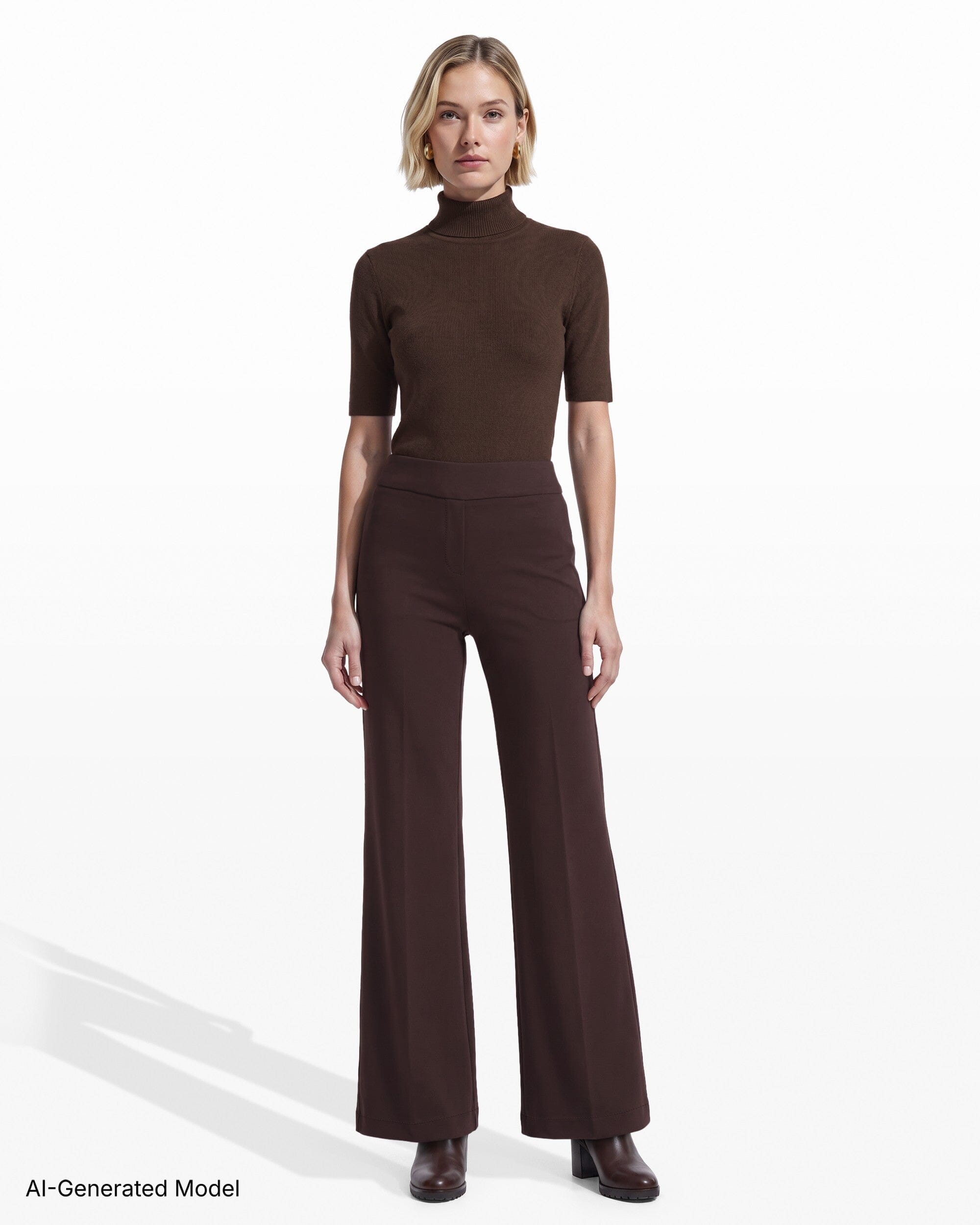 Anne Klein Pull On Wide Leg Slash Pocket Pant