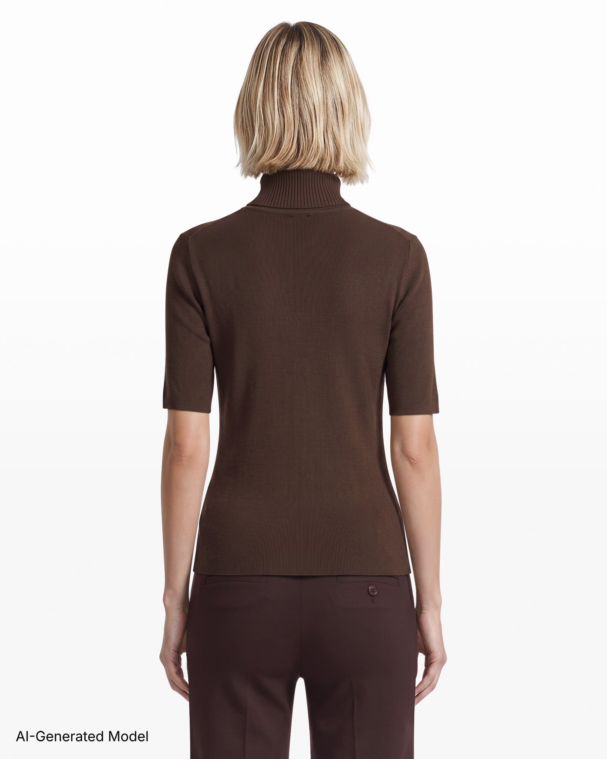 Anne Klein Three-Quarter Sleeve Turtleneck Sweater