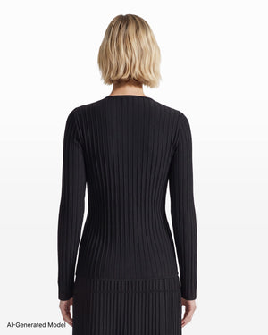 Anne Klein Sunburst Kissing Front Bell Sleeve Cardigan