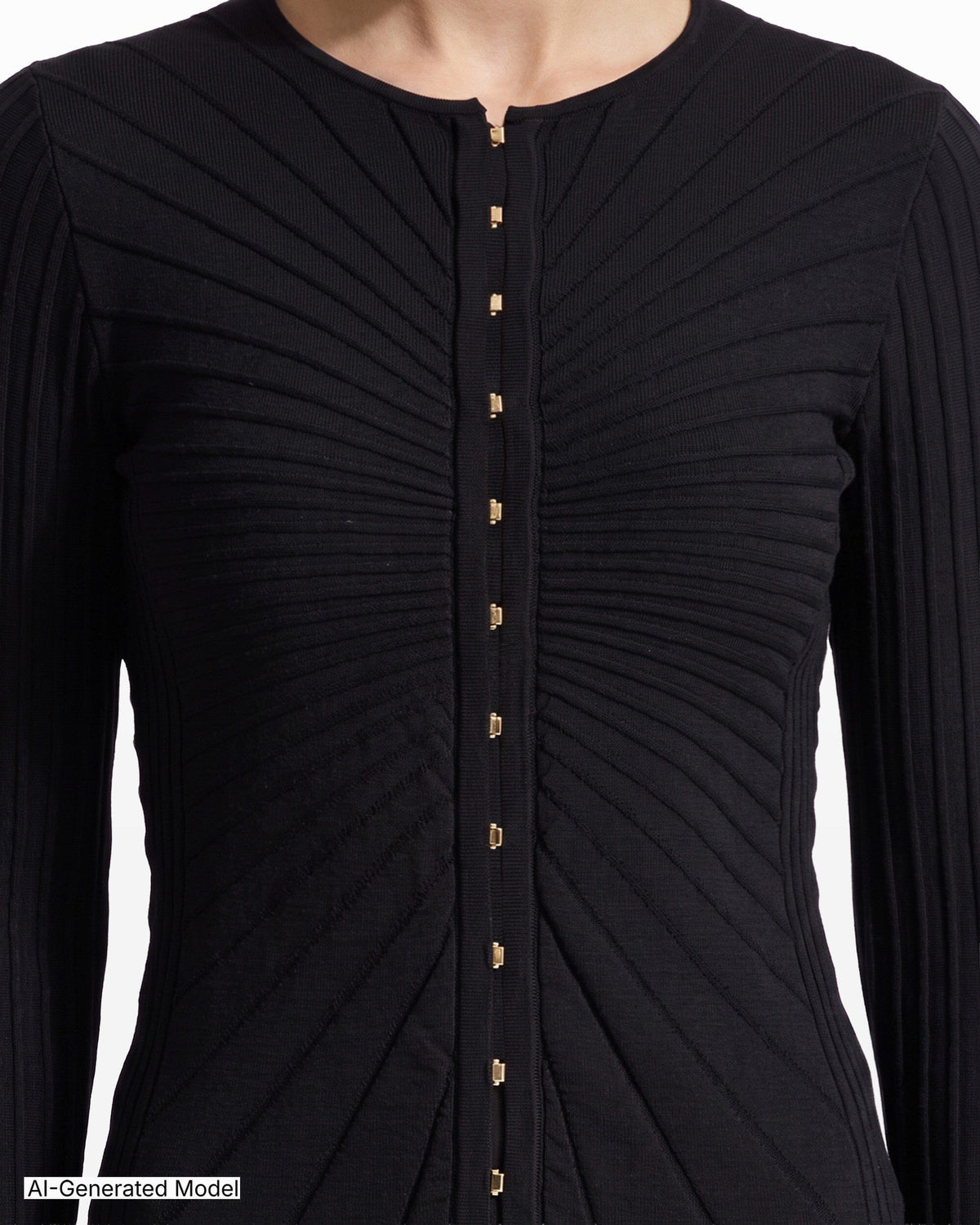 Anne Klein Sunburst Bell Sleeve Cardigan