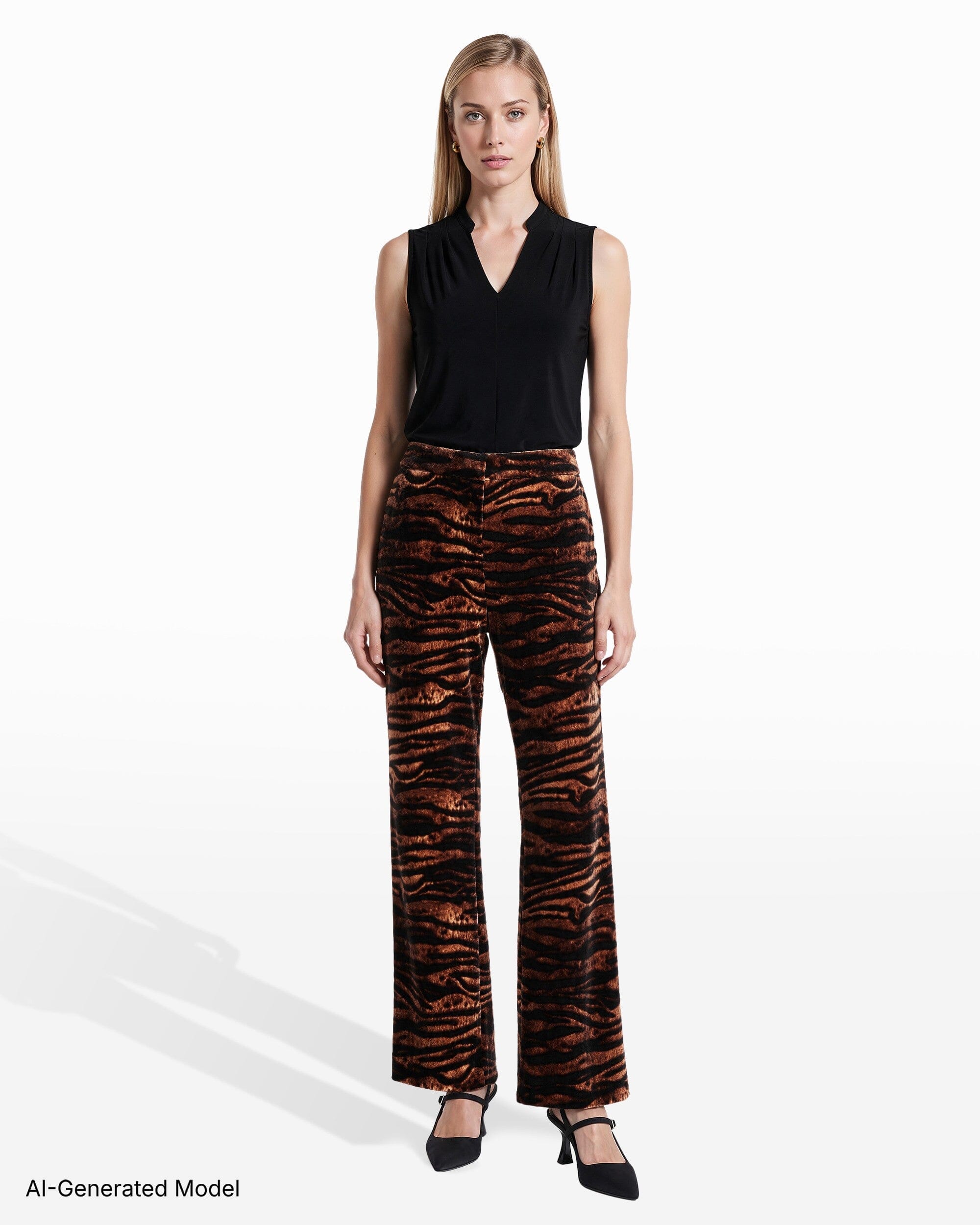 Anne Klein Flat Front Flare Pant