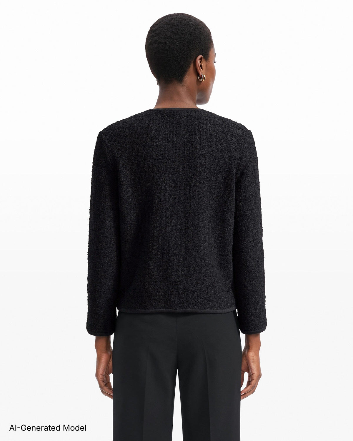 Anne Klein Eyelash Texture Yarn Cardigan
