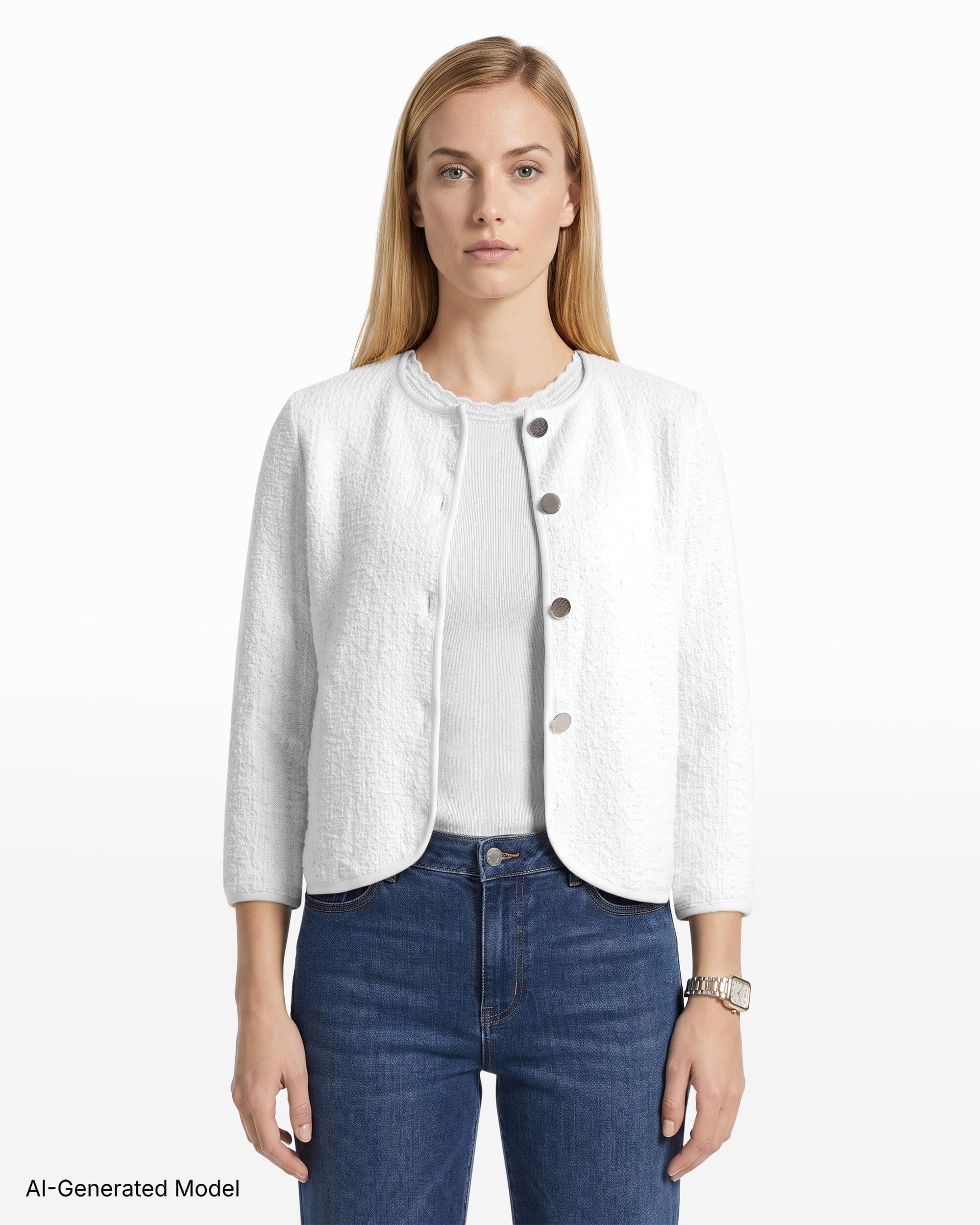Eyelash Texture Yarn Button-Front Cardigan Sweater Apparel & Accessories Kasper