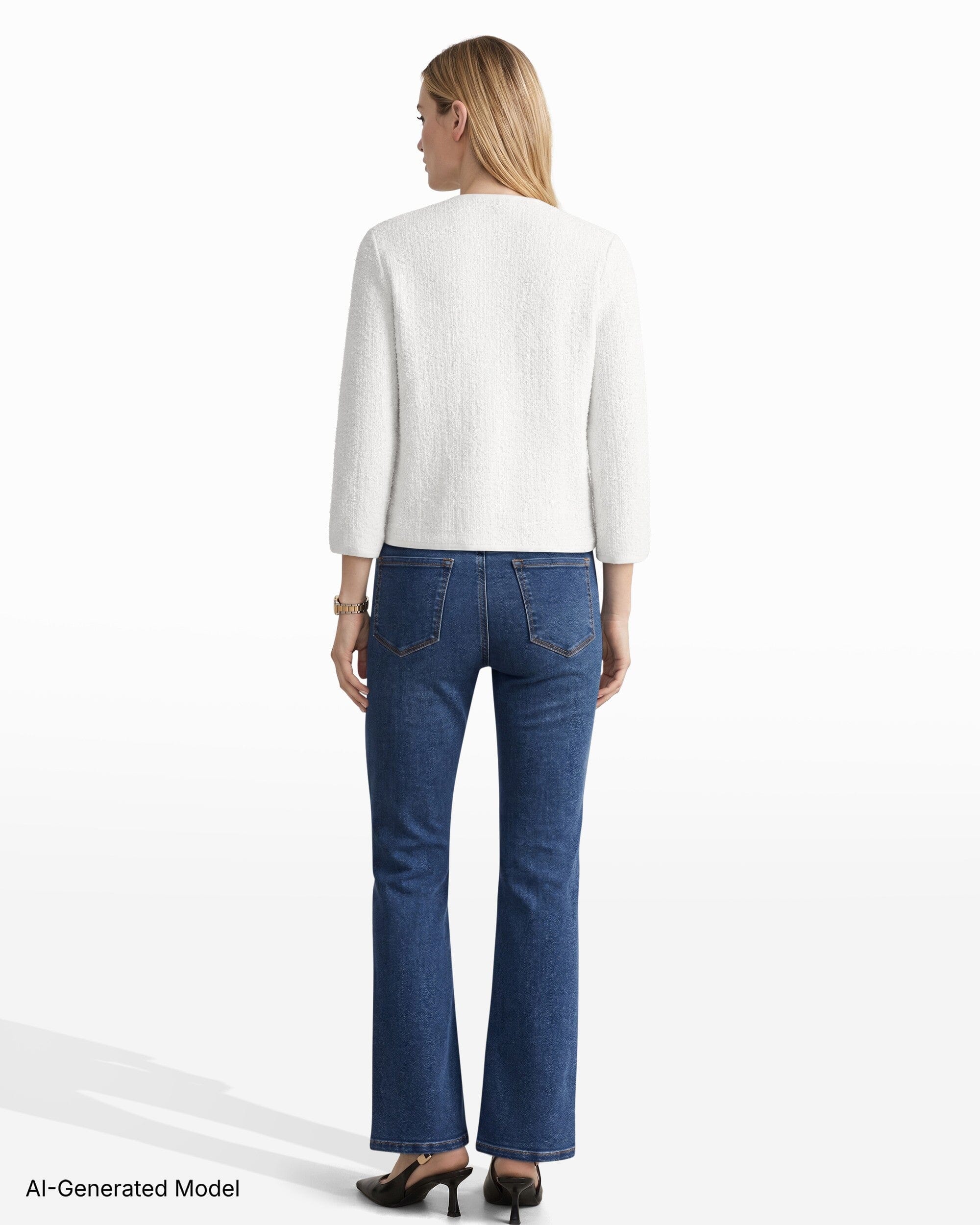Eyelash Texture Yarn Button-Front Cardigan Sweater Apparel & Accessories Kasper