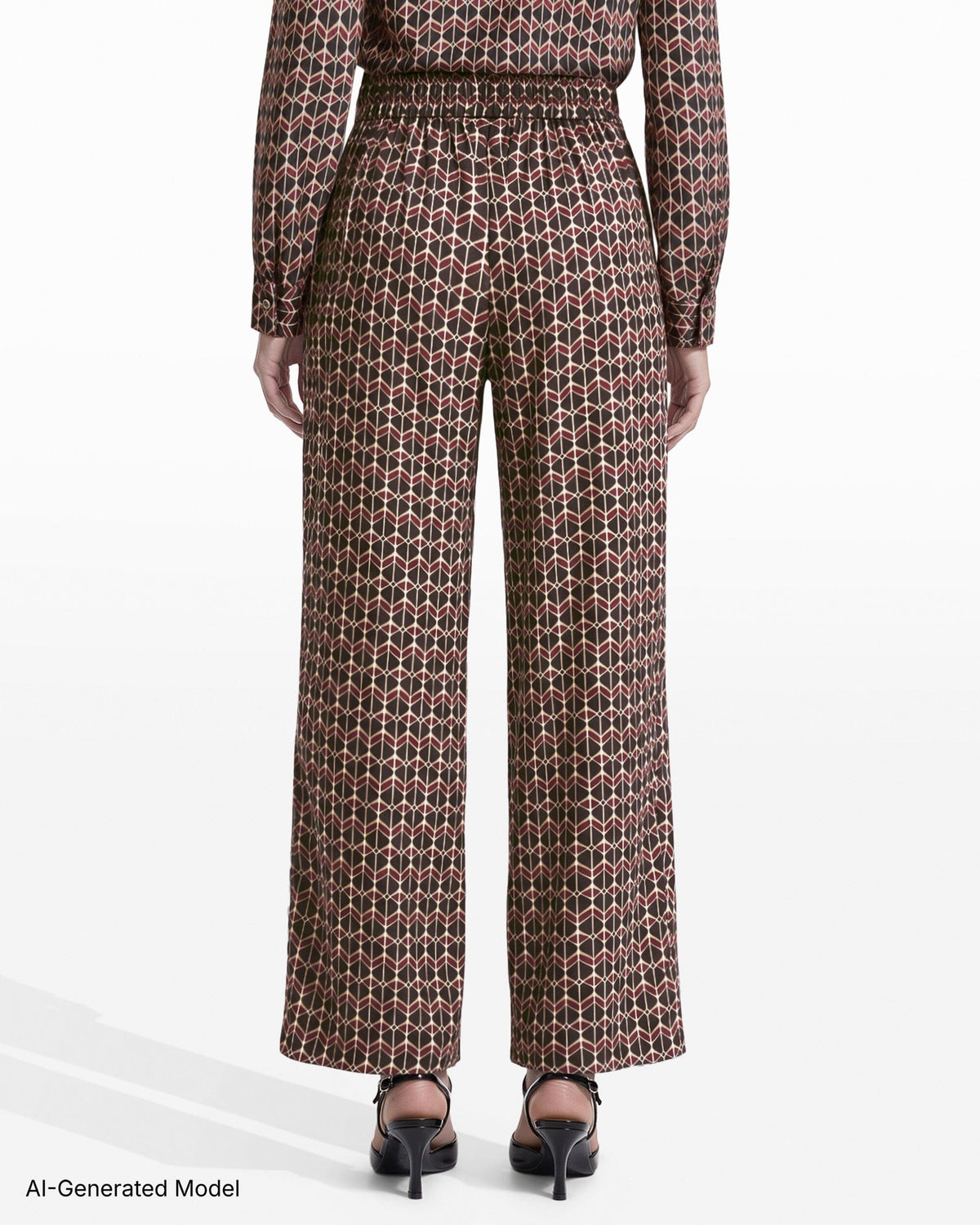 Anne Klein High Rise Pull-On Wide Leg Pant