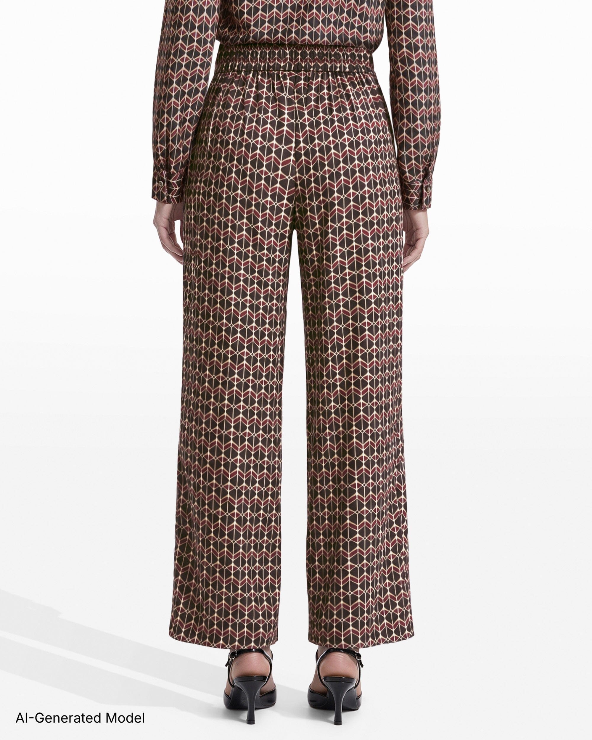 Anne Klein High Rise Pull-On Wide Leg Pant