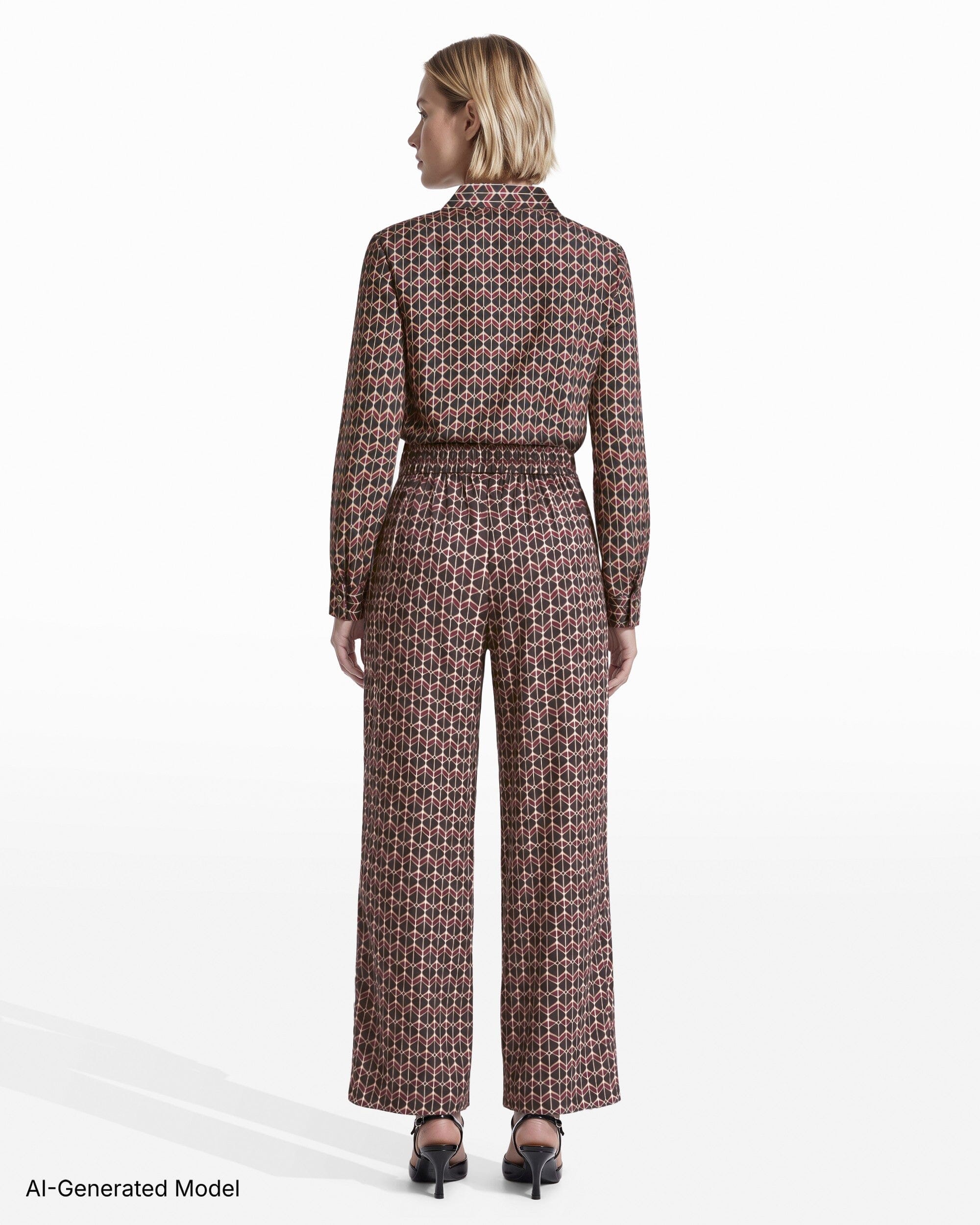 Anne Klein High Rise Pull-On Wide Leg Pant
