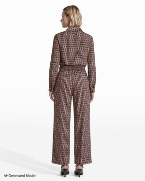 Anne Klein High Rise Pull-On Wide Leg Pant