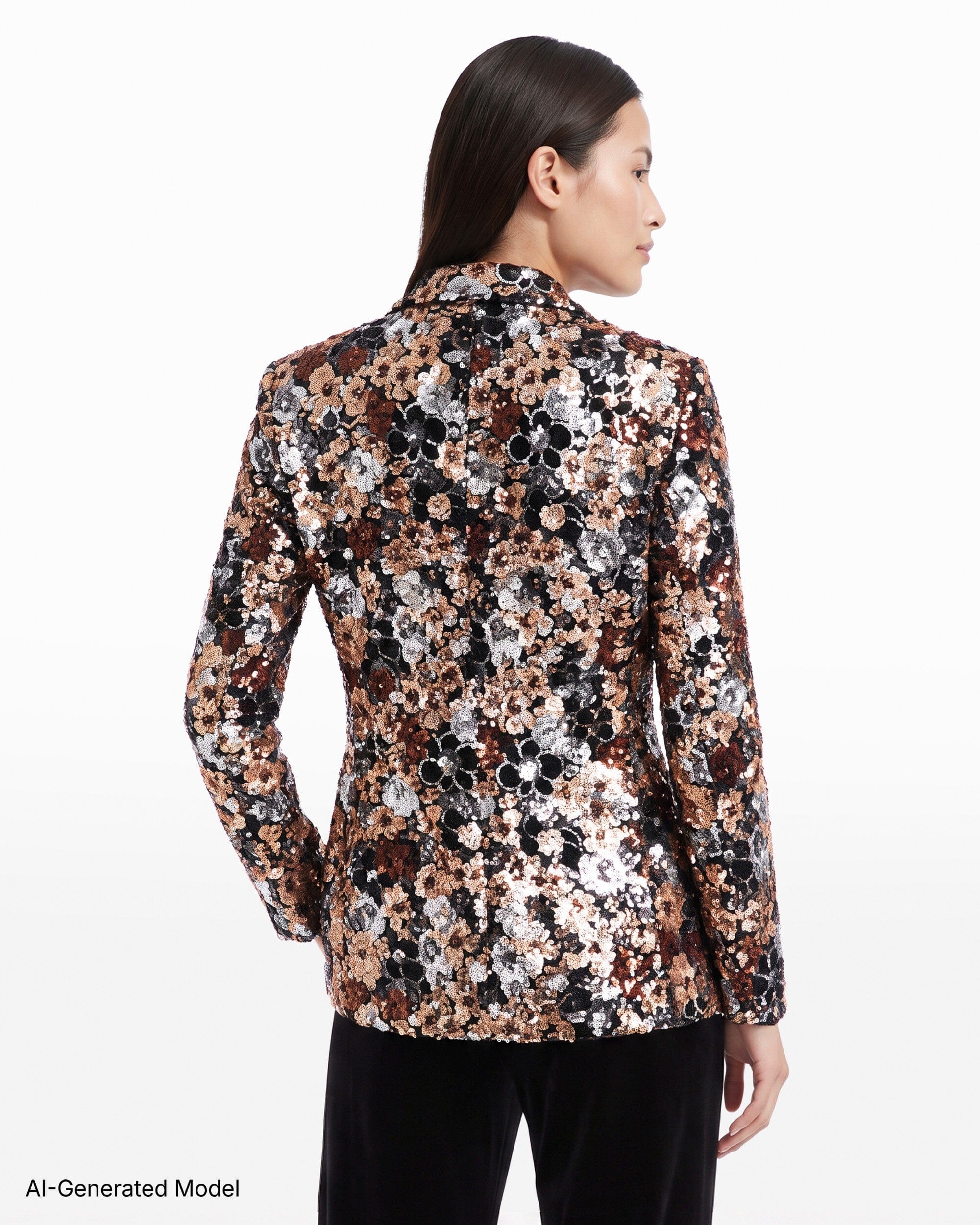 Anne Klein One-Button Notch Collar Long Sleeve Jacket