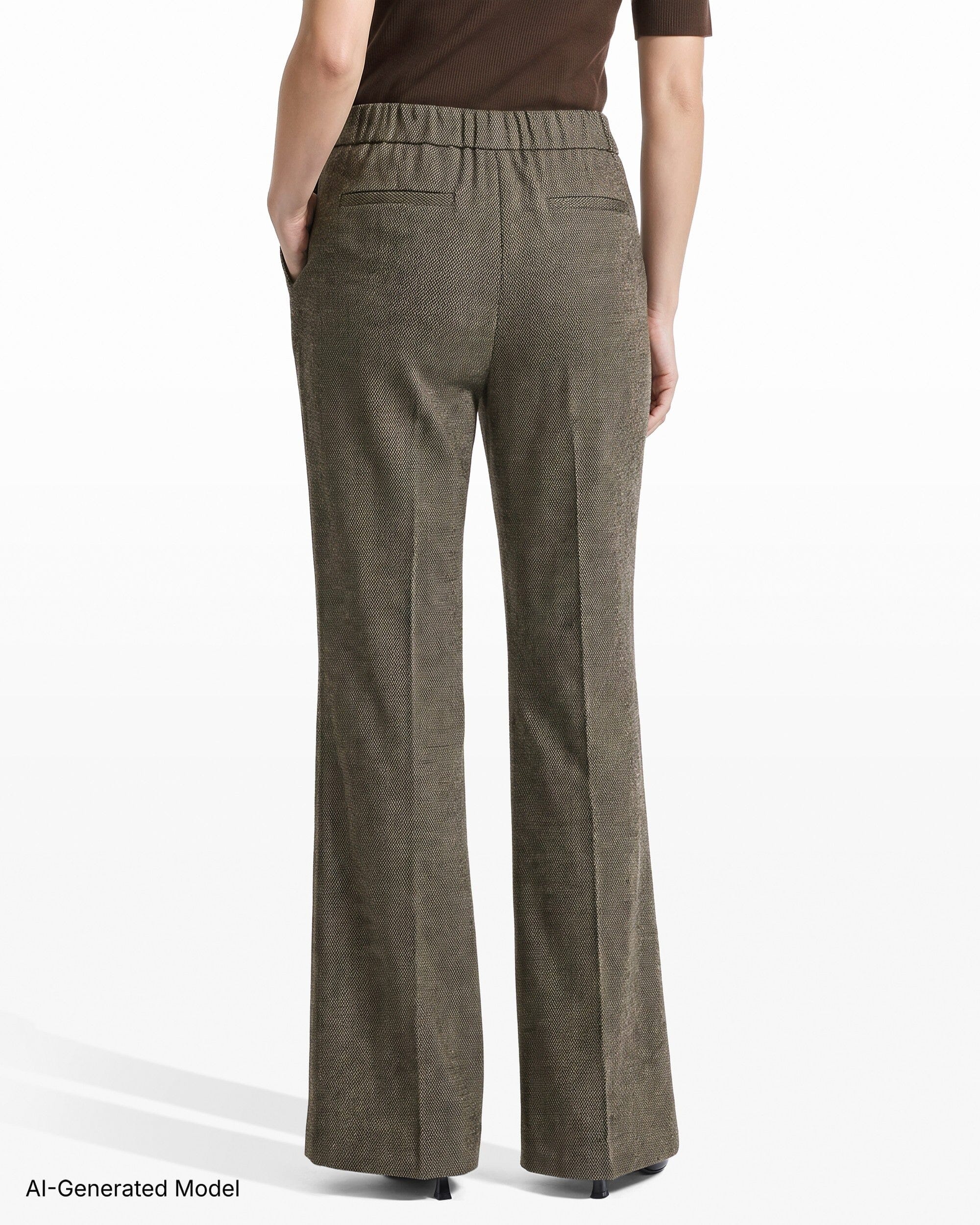 Anne Klein Pull-On Mid-Rise Pant with Slash Pockets