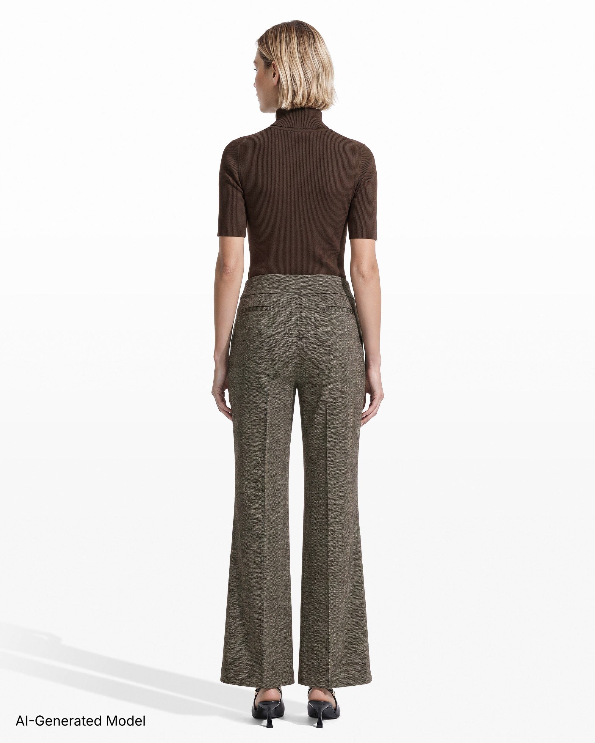 Anne Klein Pull-On Mid-Rise Pant with Slash Pockets