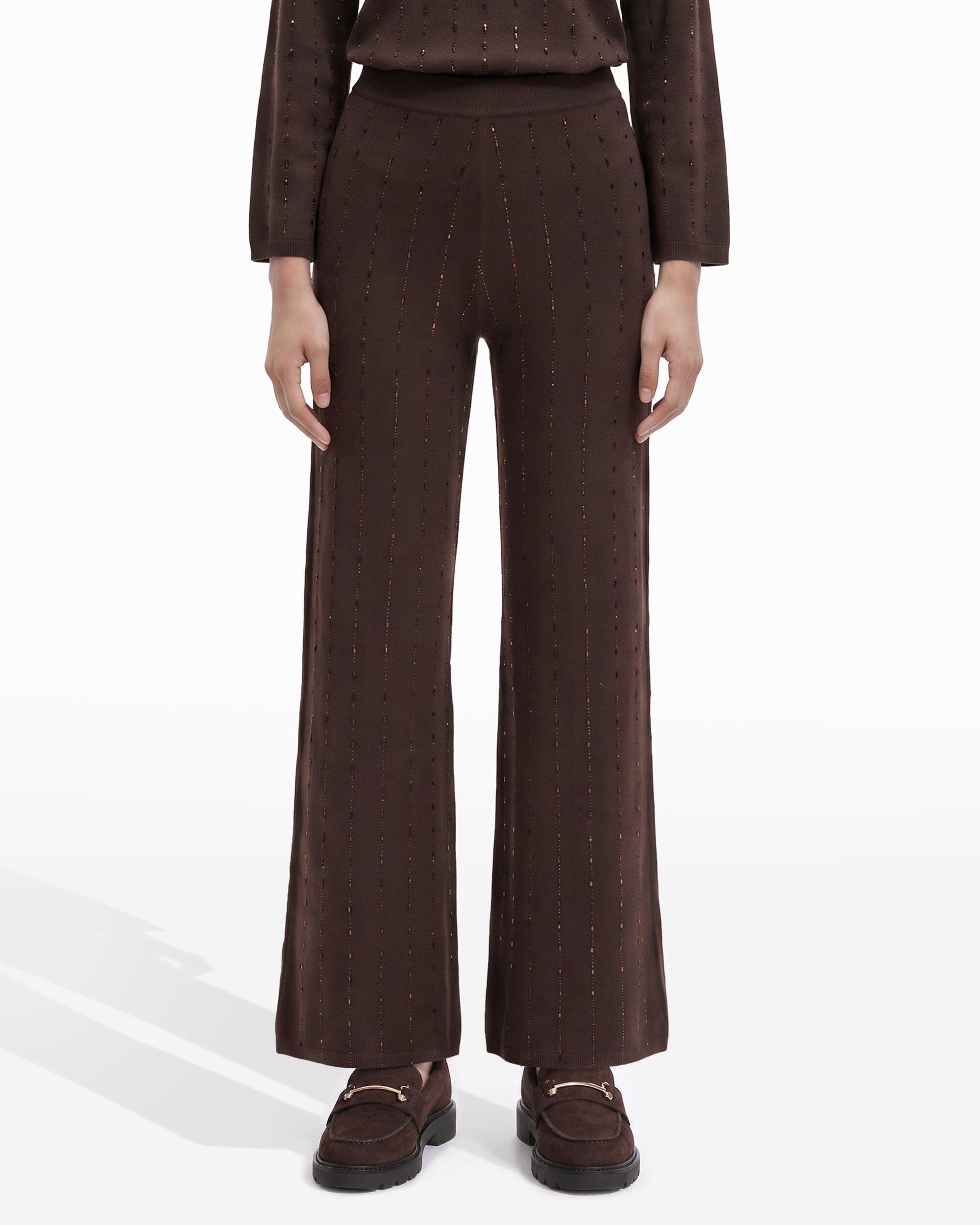 Anne Klein Heat Set Wide Leg Sweater Pant