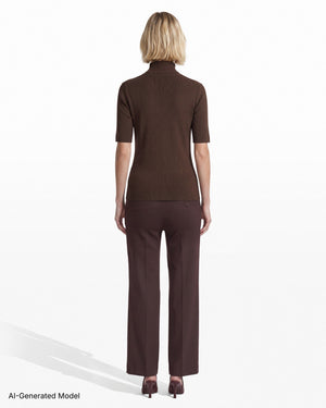 [SKU:12056544_5BJ] Three-Quarter Sleeve Turtleneck Sweater