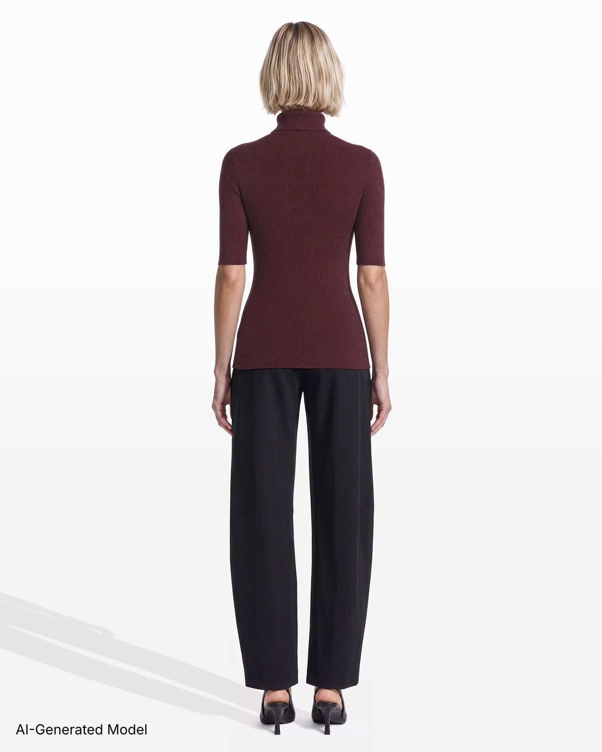 Anne Klein Three-Quarter Sleeve Turtleneck Sweater