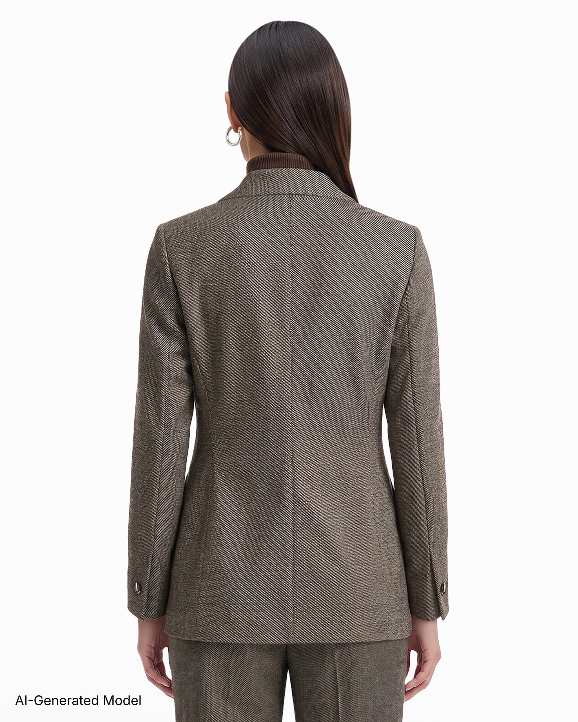 Anne Klein Triple Pocket Faux Double-Breasted Flap Pocket Jacket