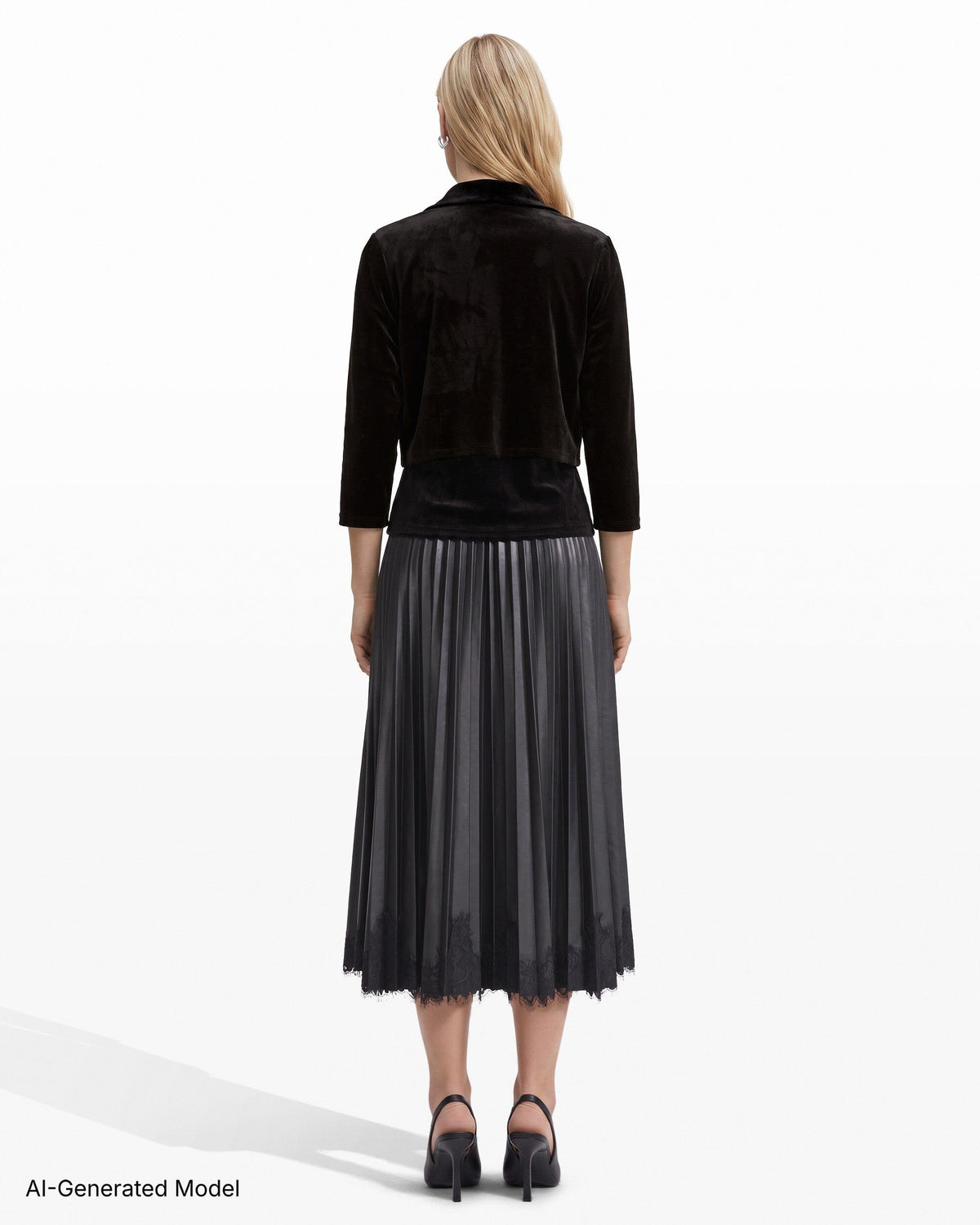 Anne Klein Three-Quarter Sleeve Knit Shrug