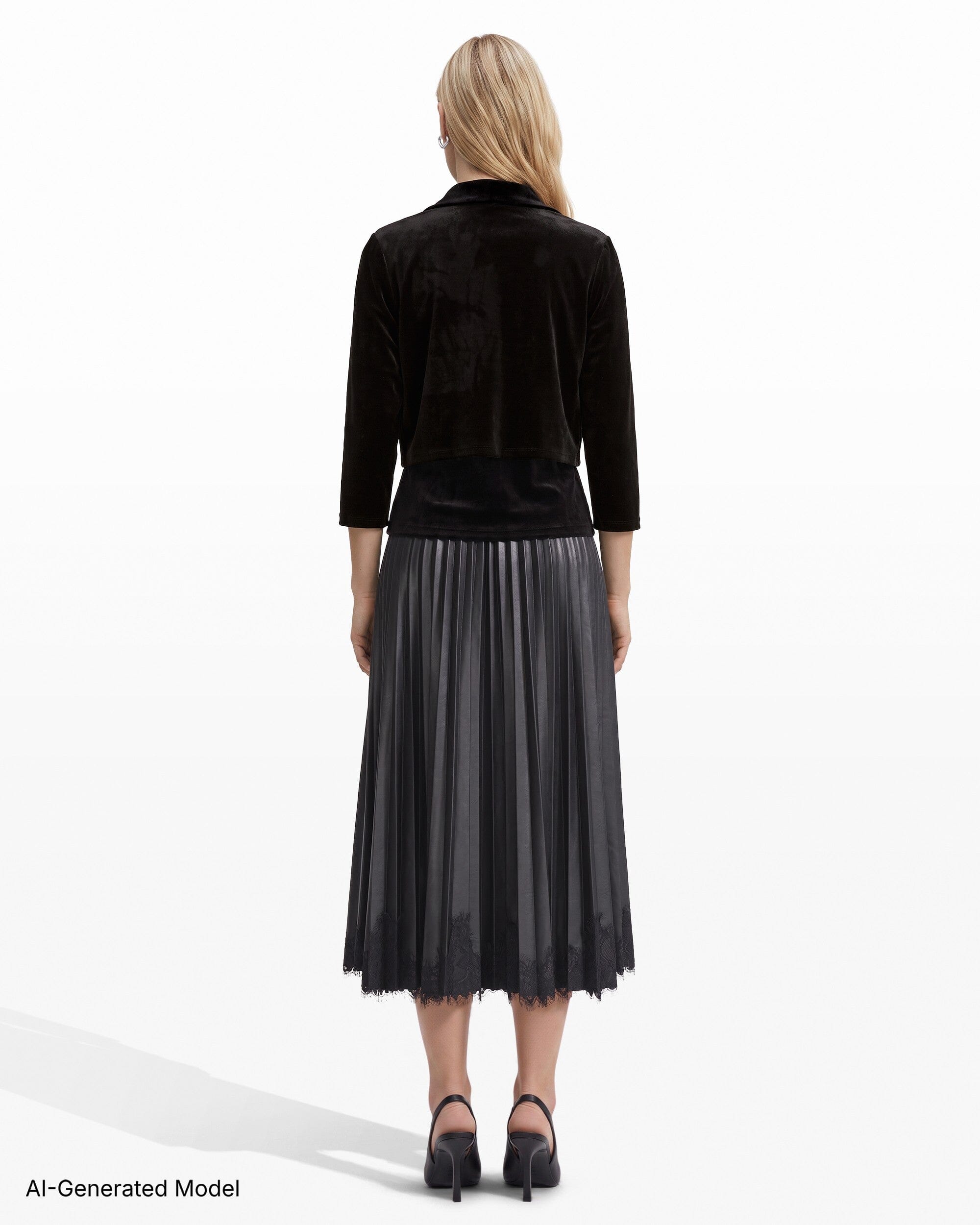 Anne Klein Three-Quarter Sleeve Knit Shrug