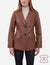 Anne Klein Luggage Leather Blazer