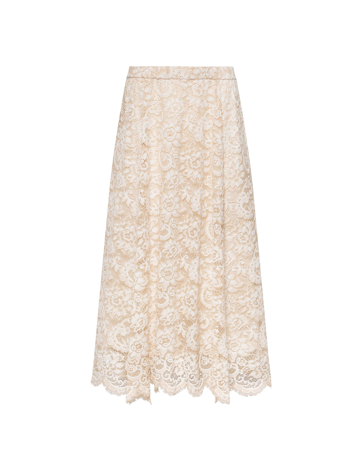 Anne Klein Lace Appliqué Midi Skirt